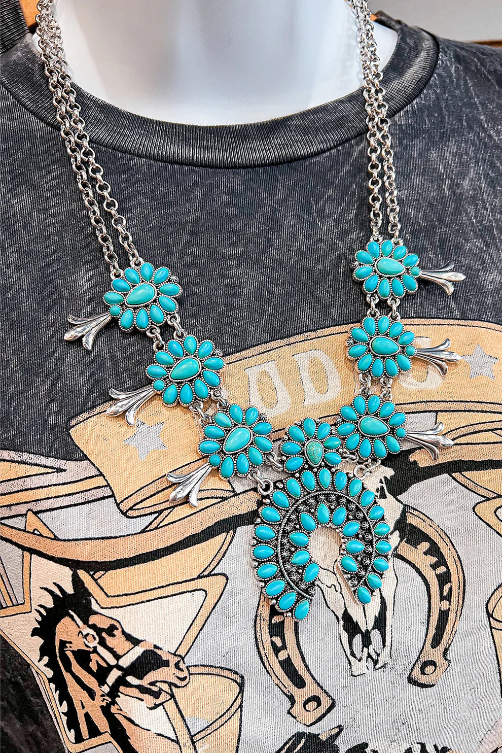 Turquoise Double Chain Necklace