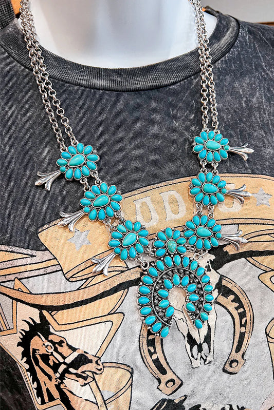 Turquoise Double Chain Necklace