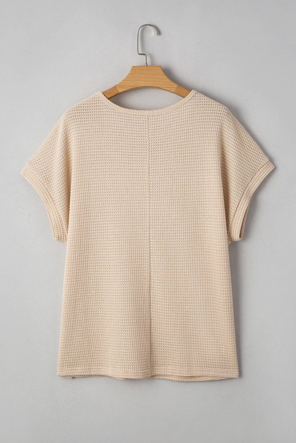 Plus Size Lace Waffle Patchwork Top