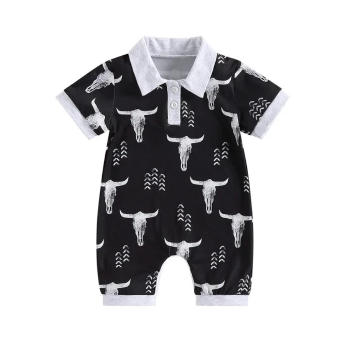 Black Cattle Collared Jumper