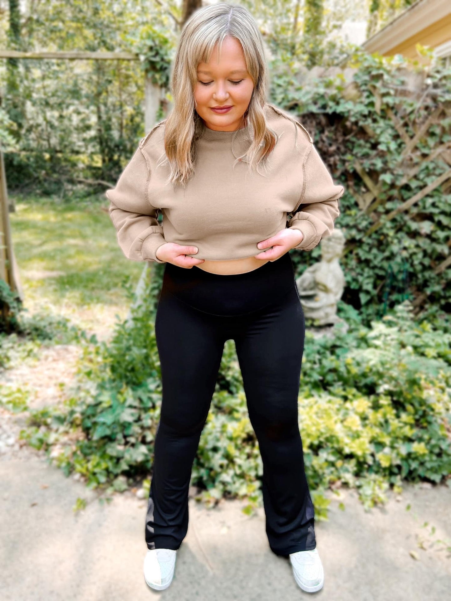 Flare Bottom Suck & Tuck Leggings