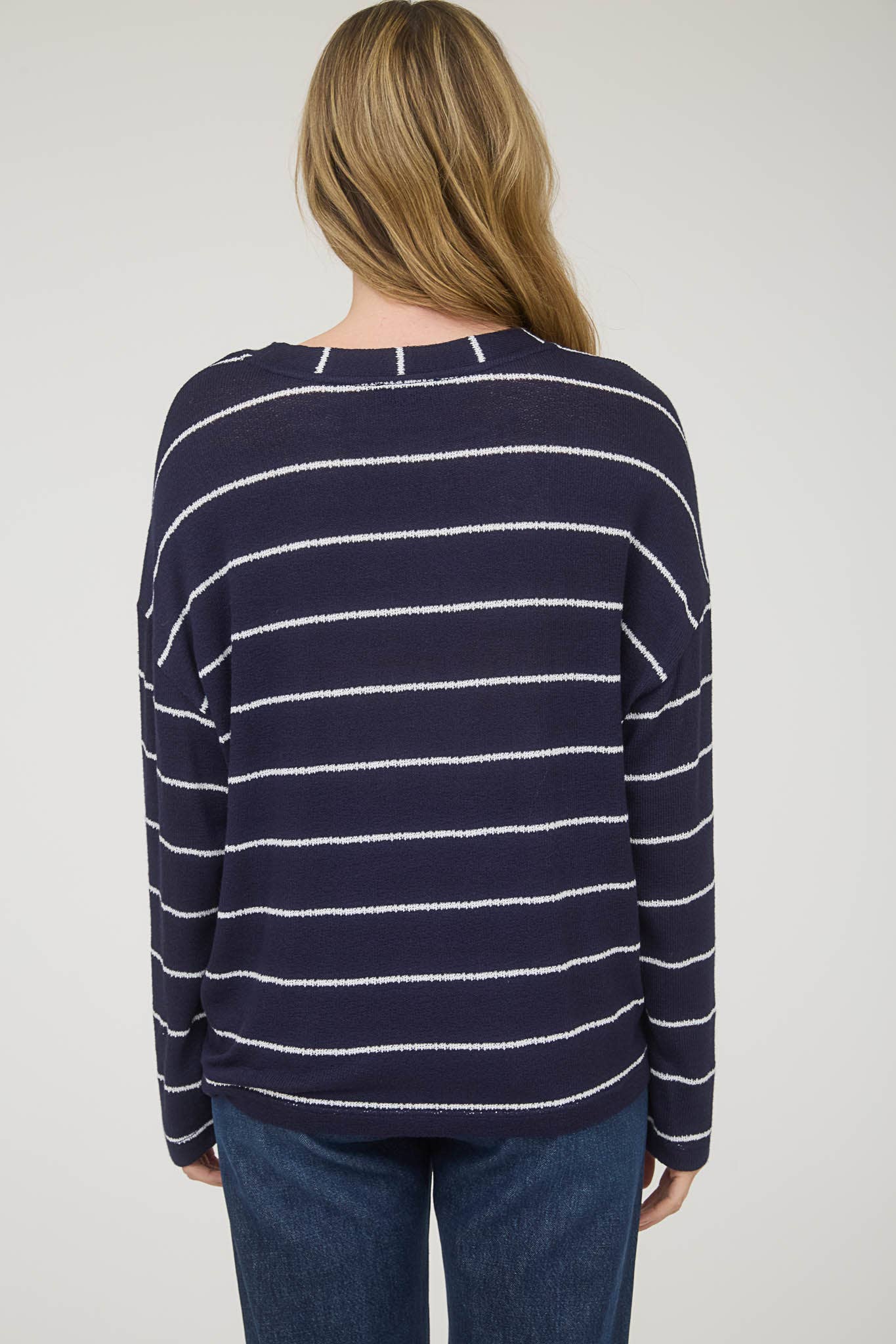 Stripe Long Sleeve Knit Top