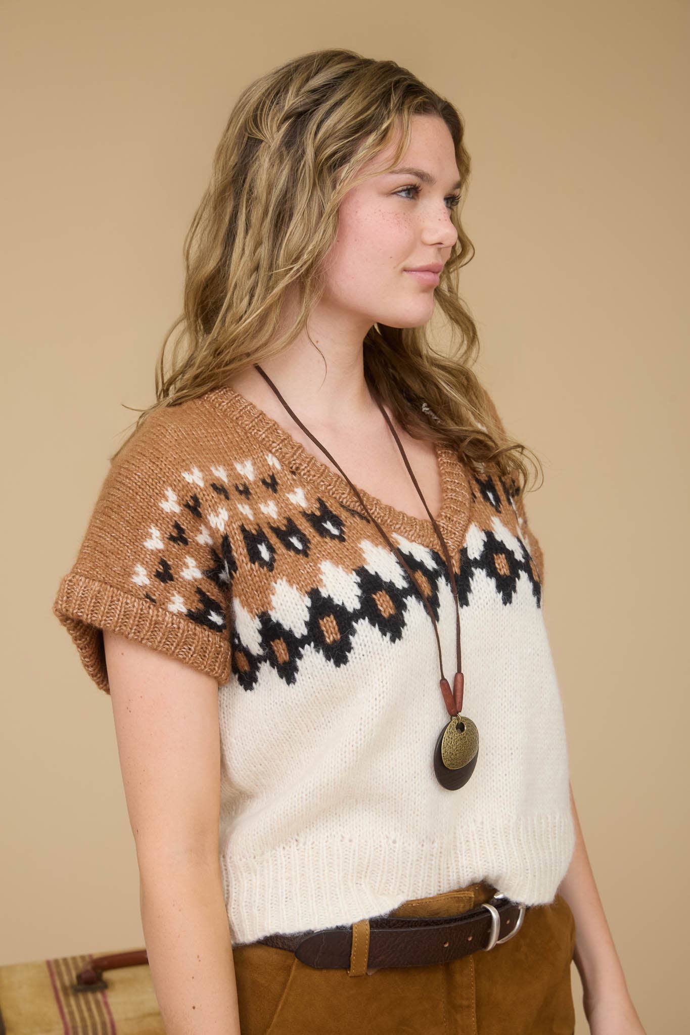 Fair Isle V-Neck Sweater