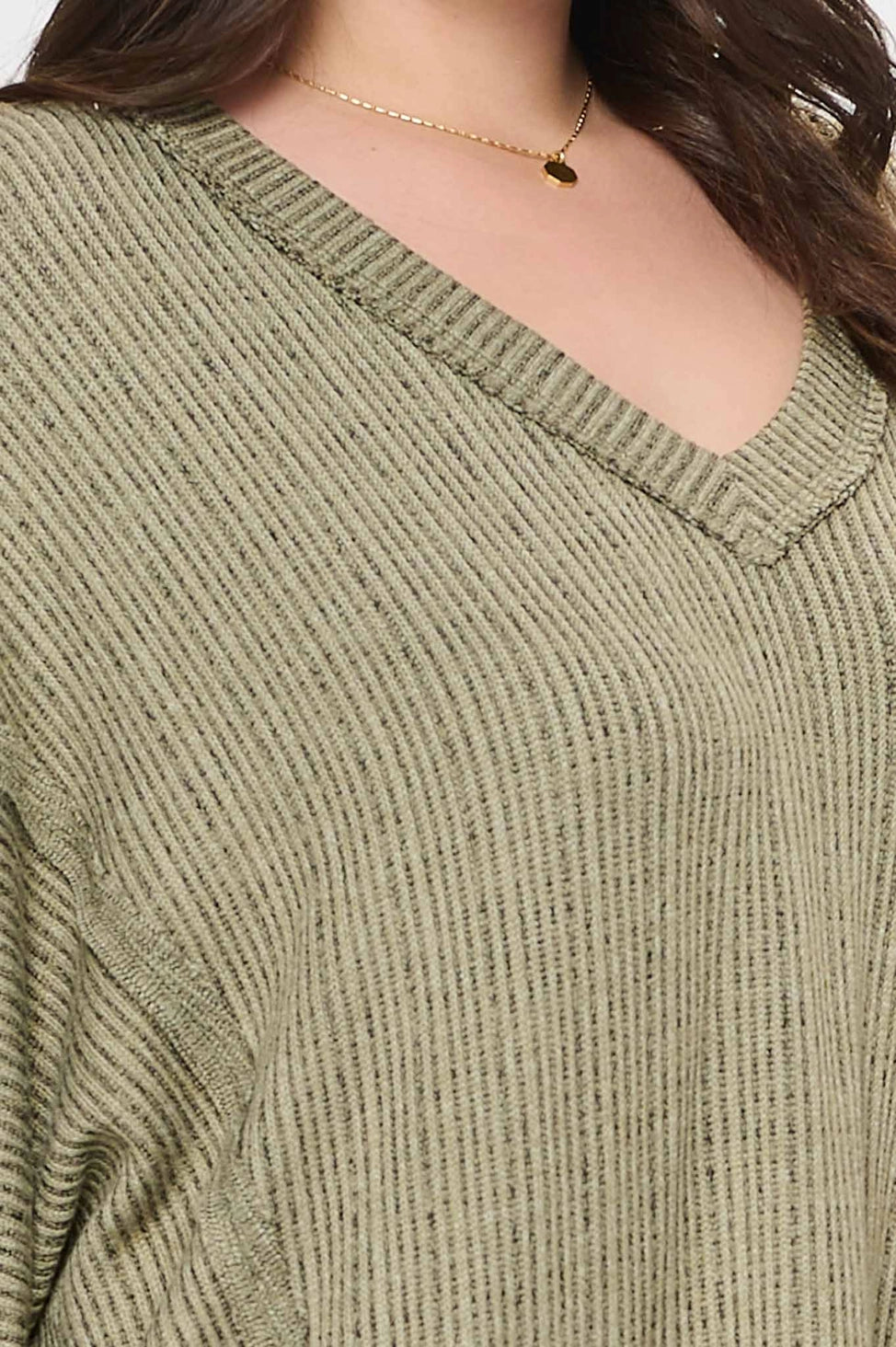 V-Neck Knit Top