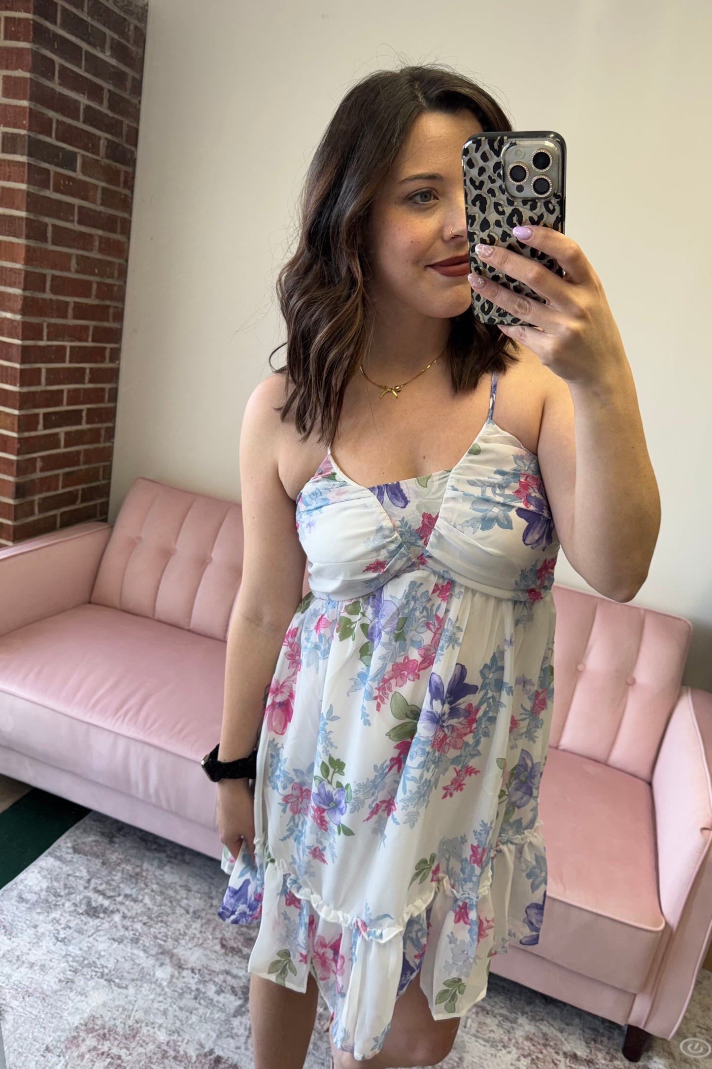 Criss Cross Floral Dress