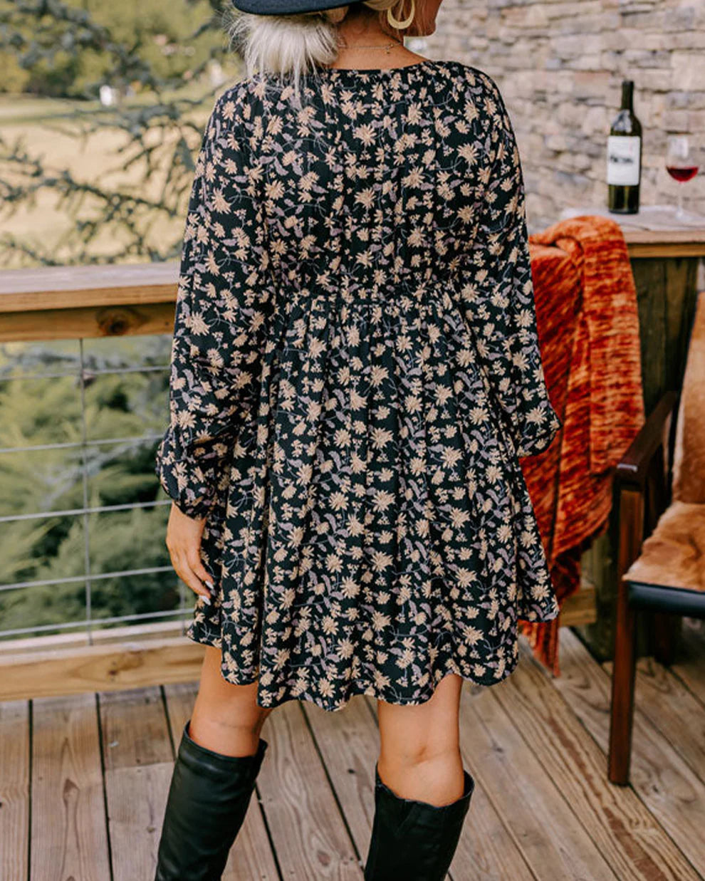 Floral Smocked Babydoll Dress