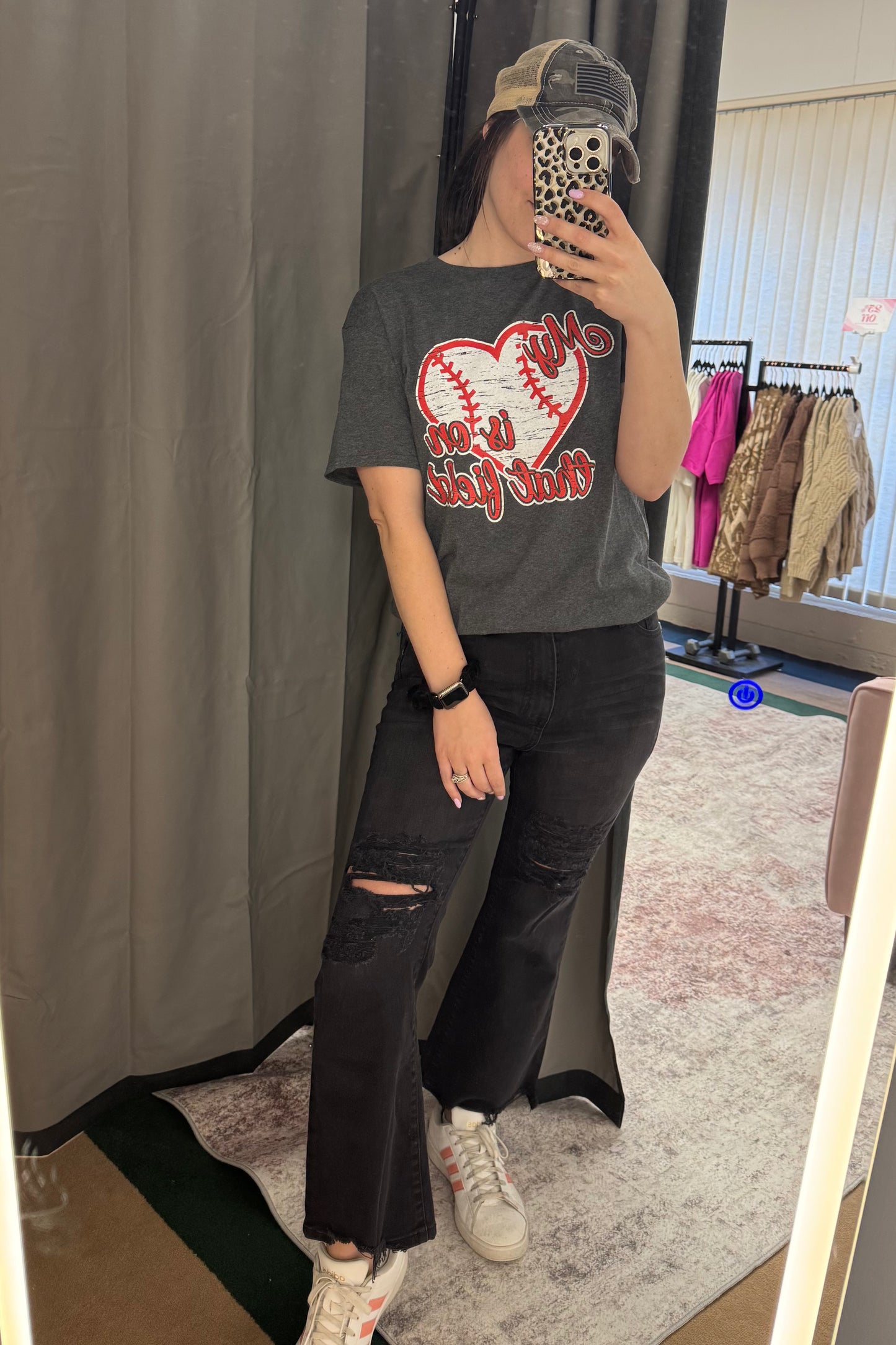 Black Ankle Distressed Jeans