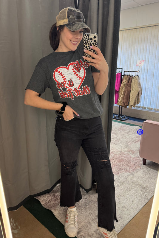 Black Ankle Distressed Jeans