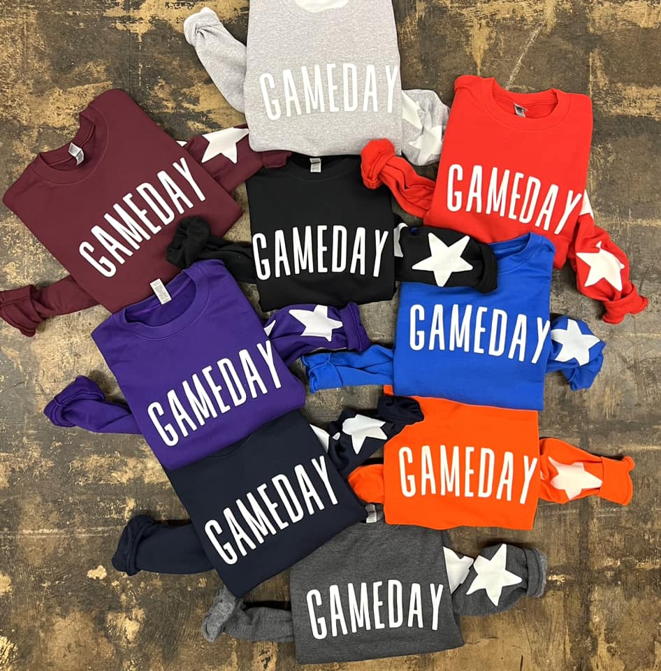 "Gameday" Star Sleeve Crewneck