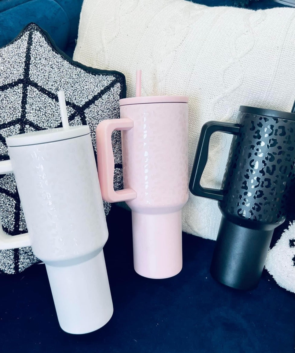 Spill-Proof Leopard Tumbler