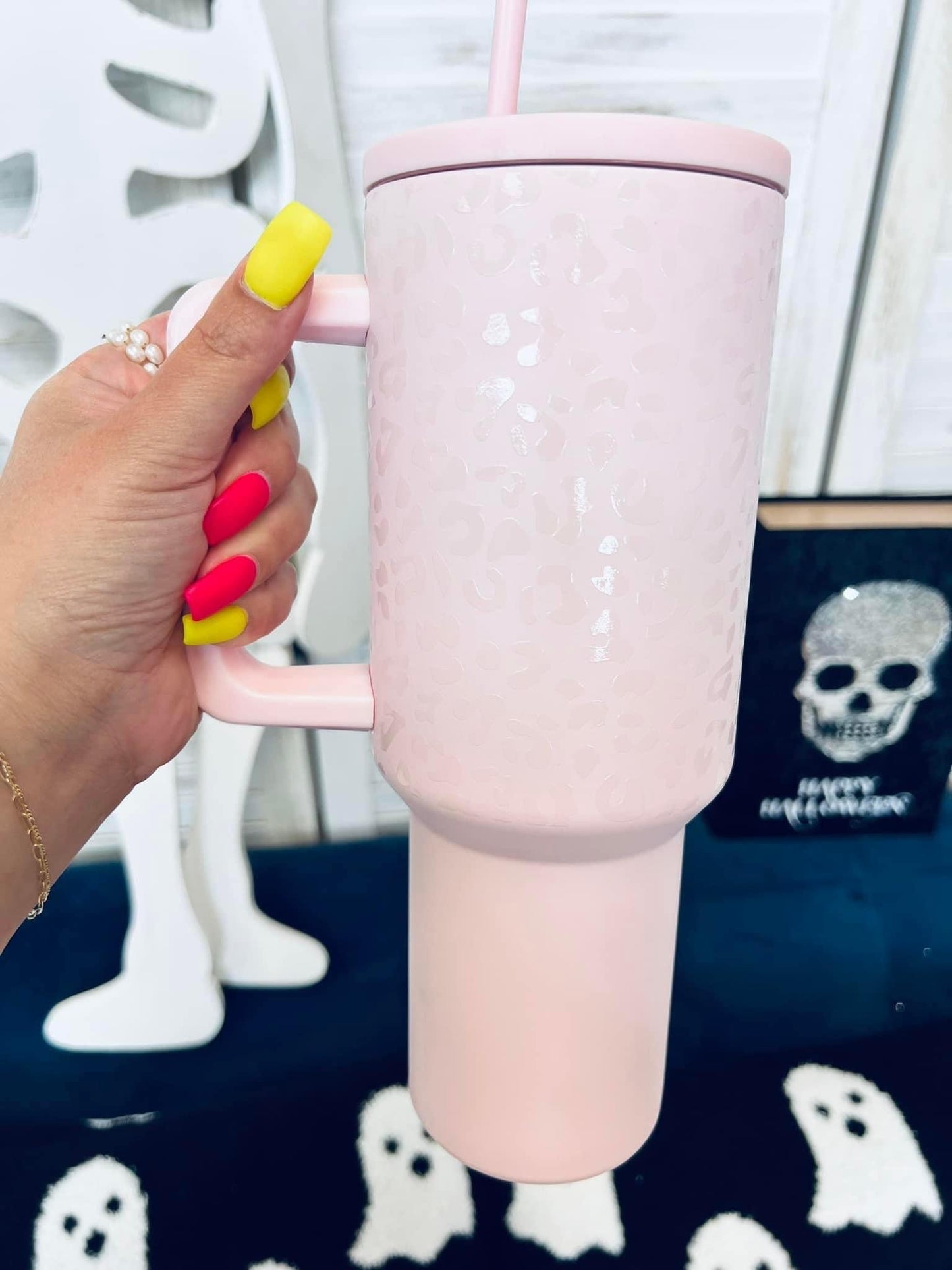 Spill-Proof Leopard Tumbler