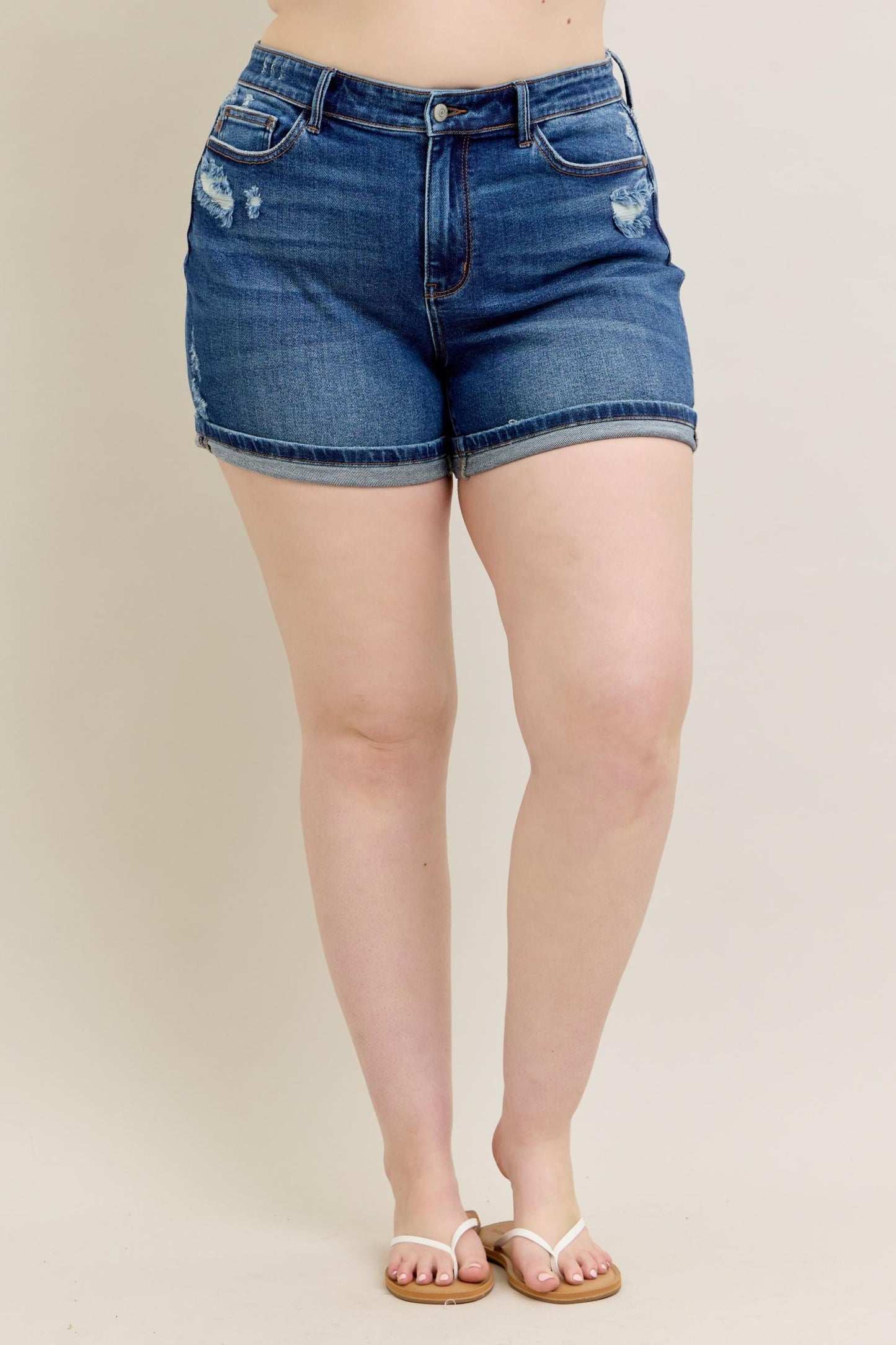 Denim Jean Shorts-JUDY BLUE