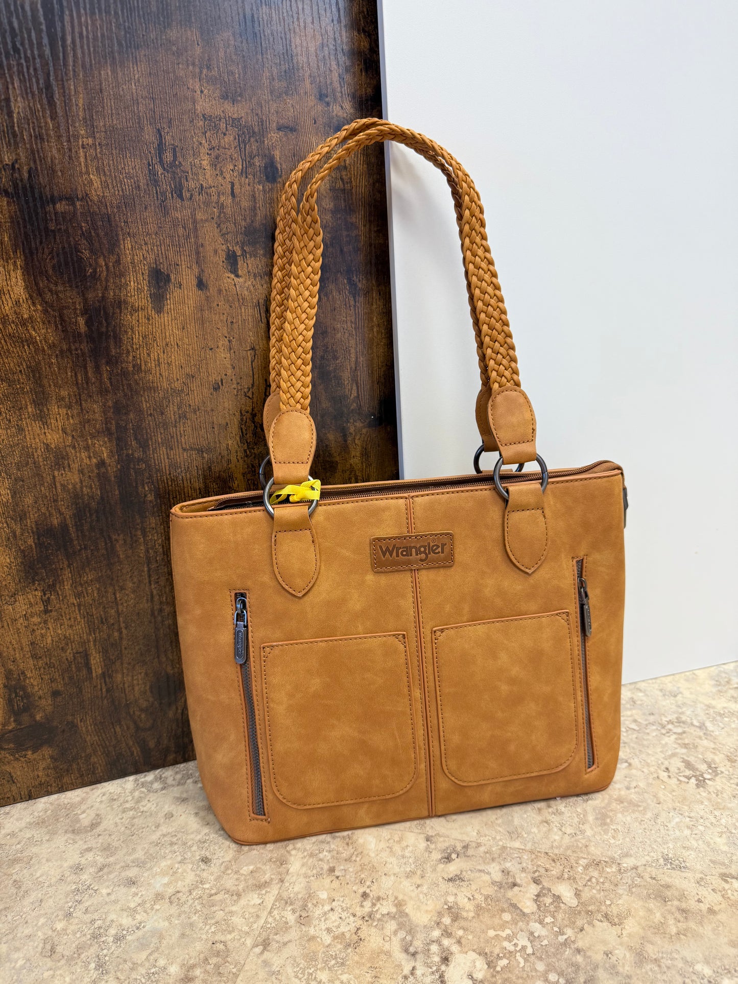Wrangler Braided Detail Multi Pockets Concealed Carry Tote