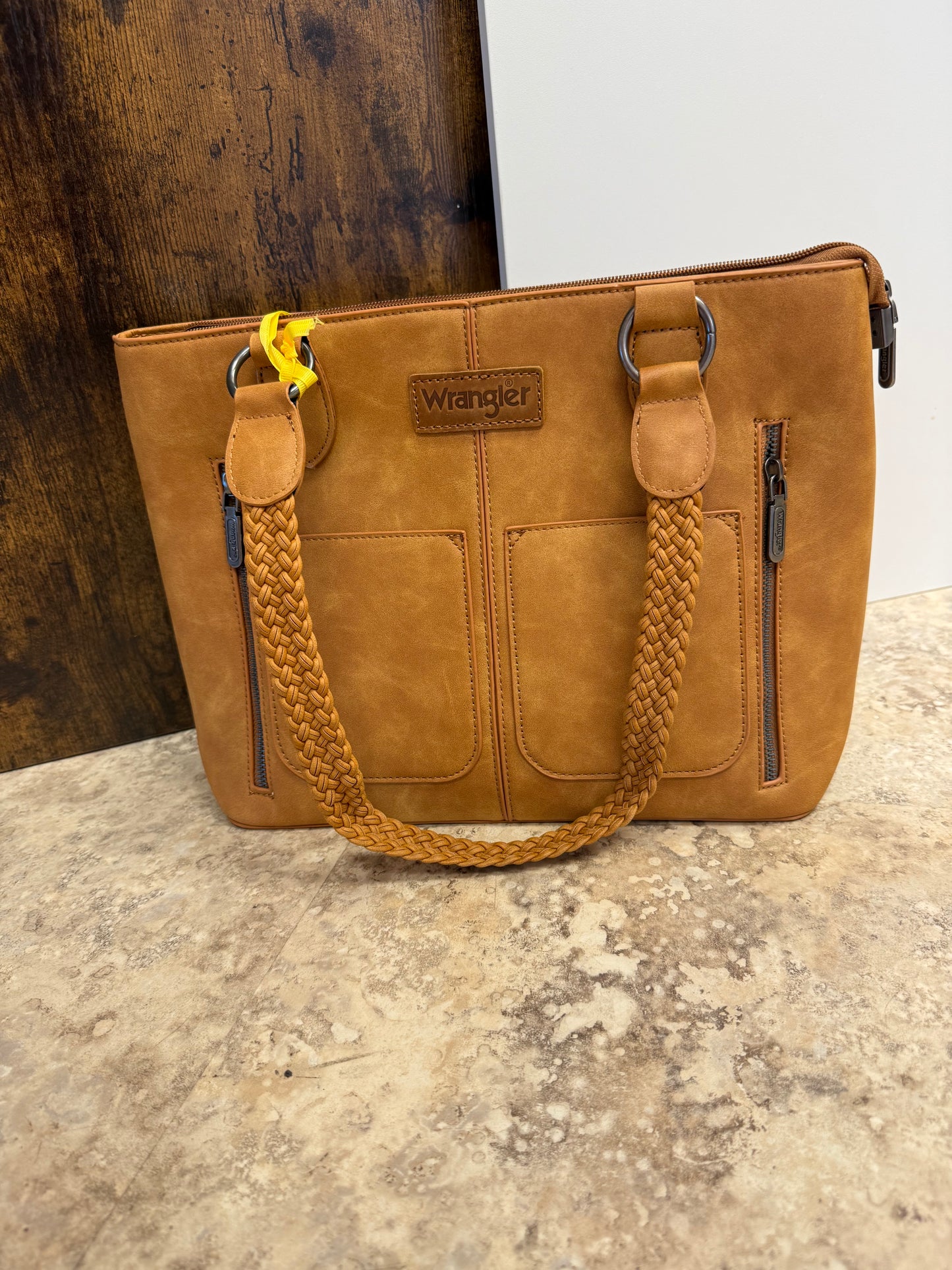 Wrangler Braided Detail Multi Pockets Concealed Carry Tote