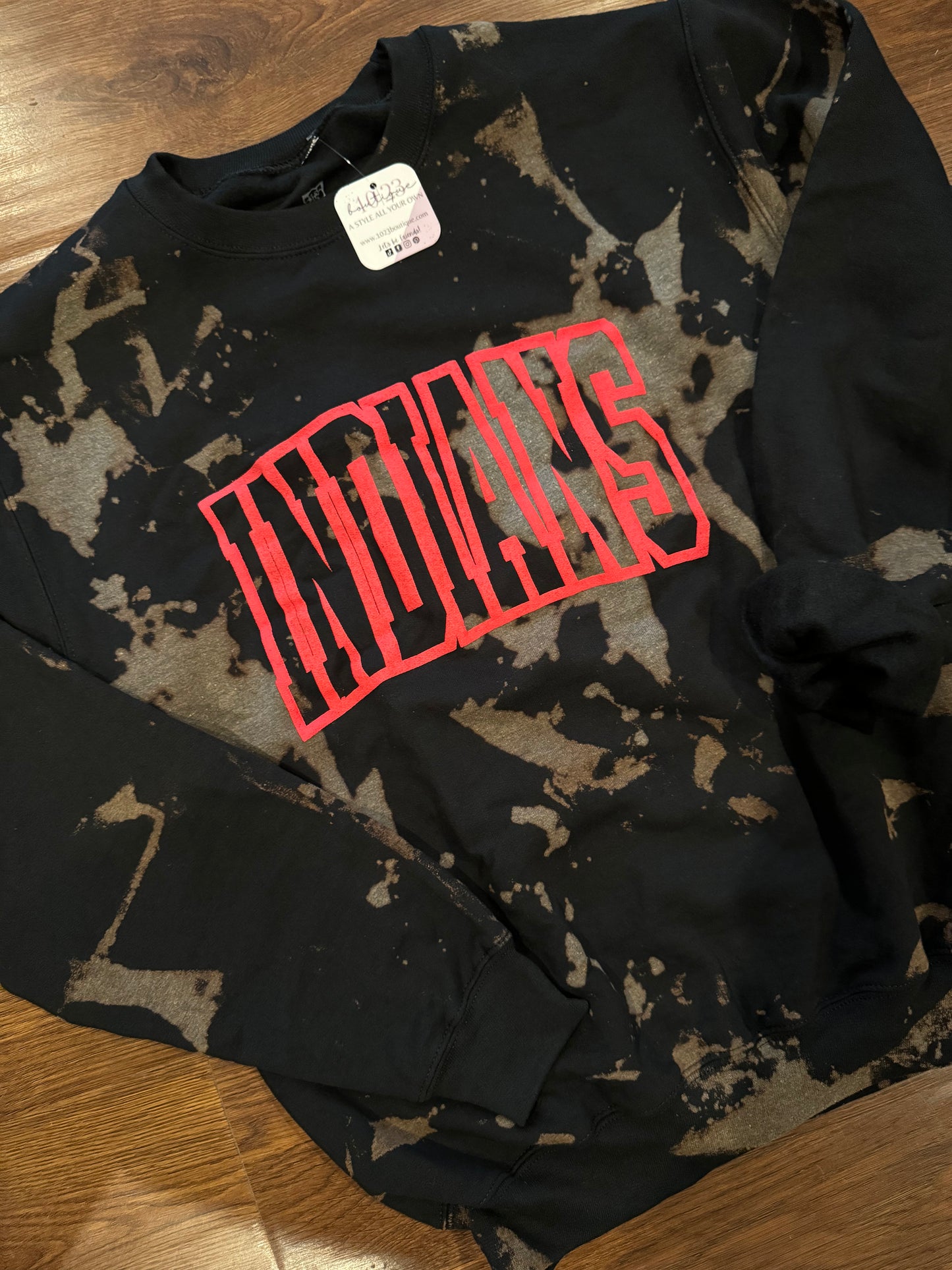 Bleached Sweatshirt-INDIANS