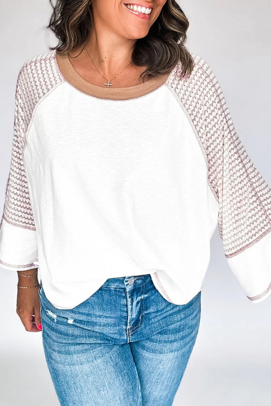 Striped Sleeve Blouse
