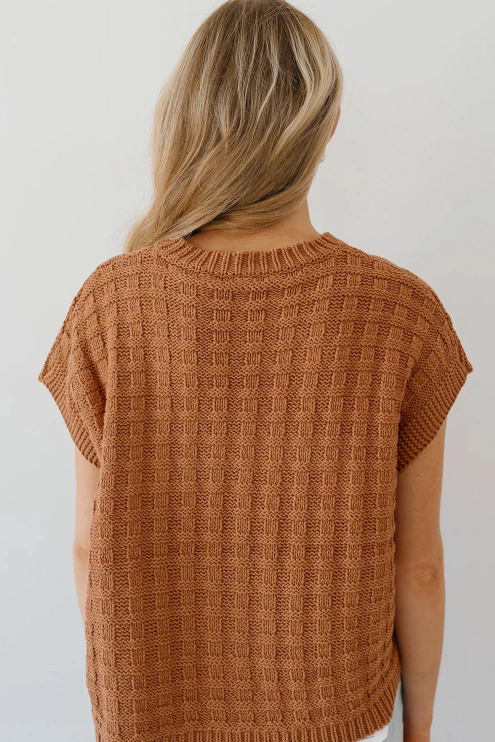 Textured Knit Sweater Vest