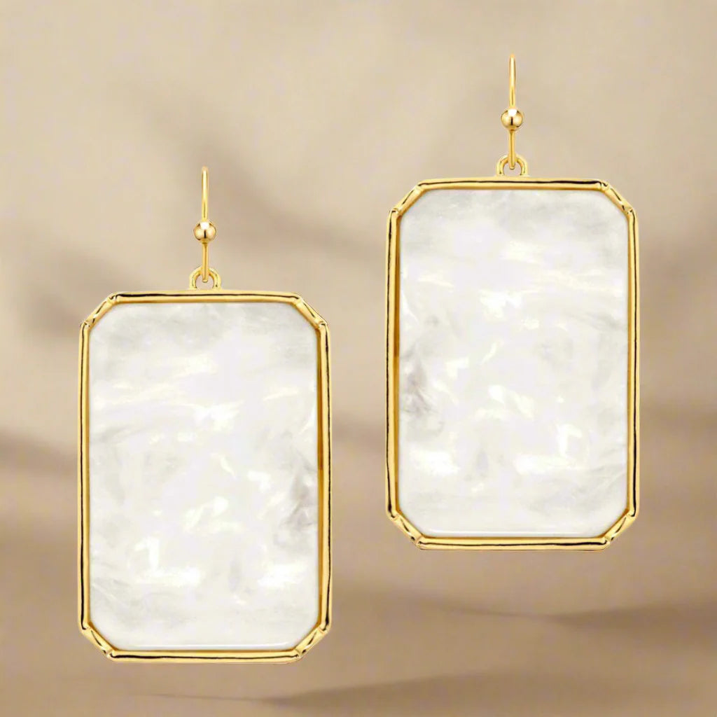 Mirrored Rectangle Earrings