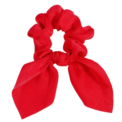 Velvet Satin Bunny Scrunchie