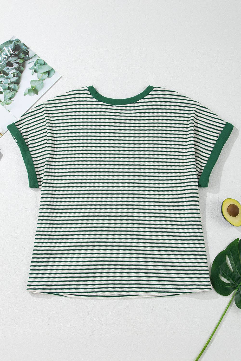 Plus Size Stripe Round Neck T-Shirt