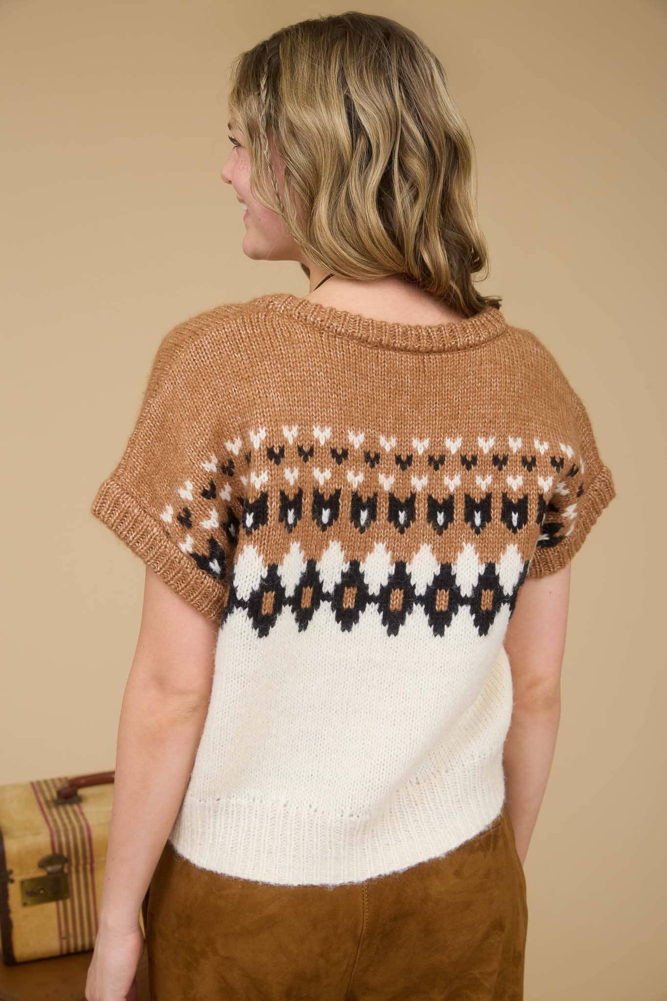 Fair Isle V-Neck Sweater