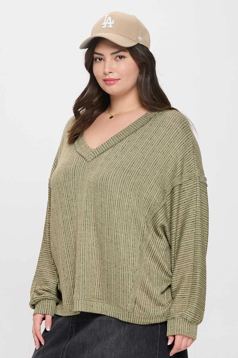 V-Neck Knit Top