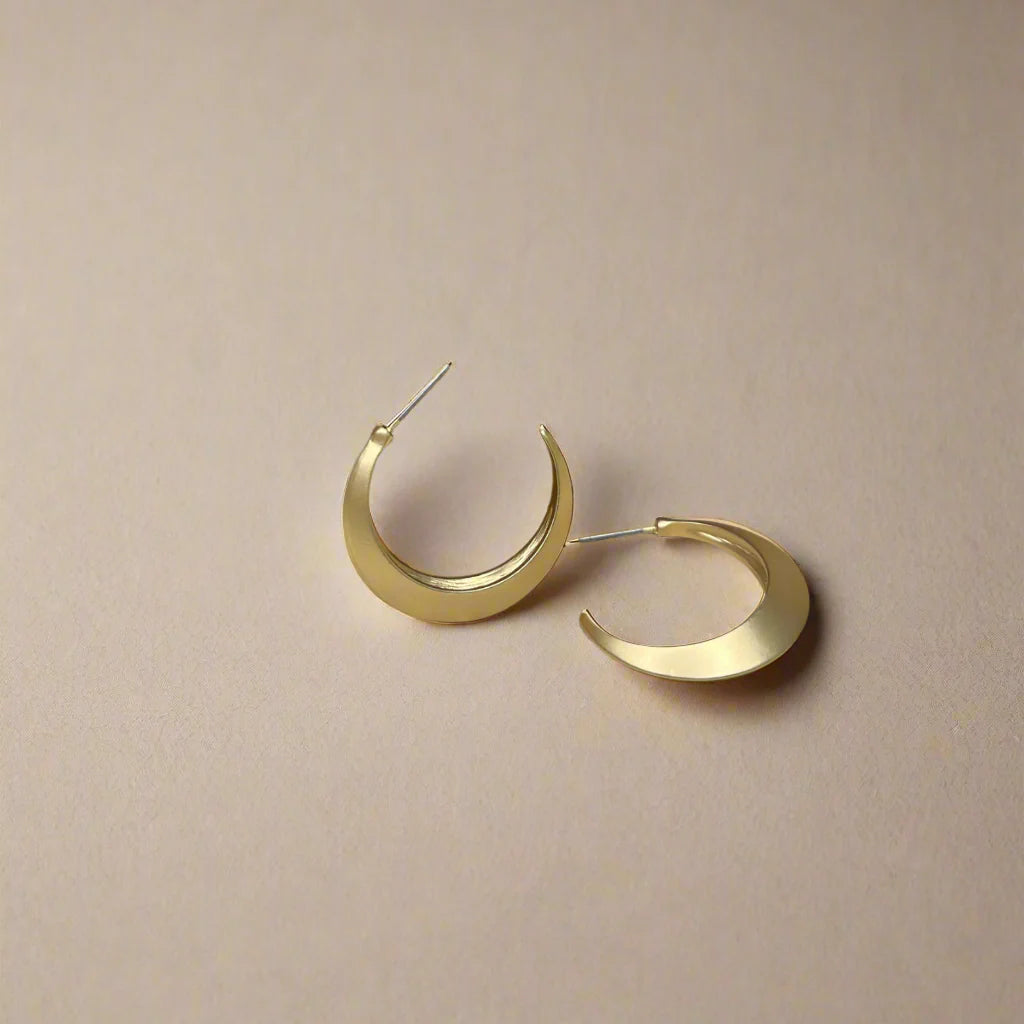 Crescent Hoop Earring