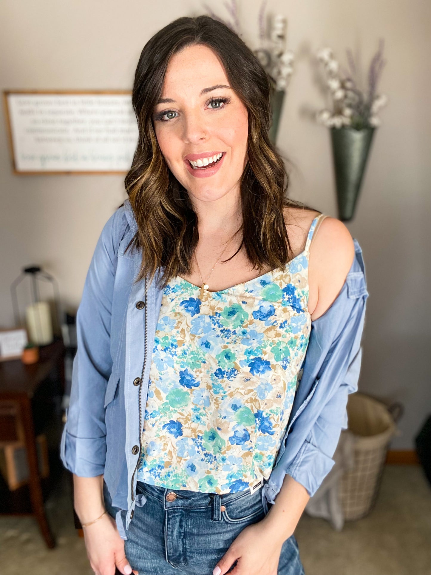 Multi Floral Tank