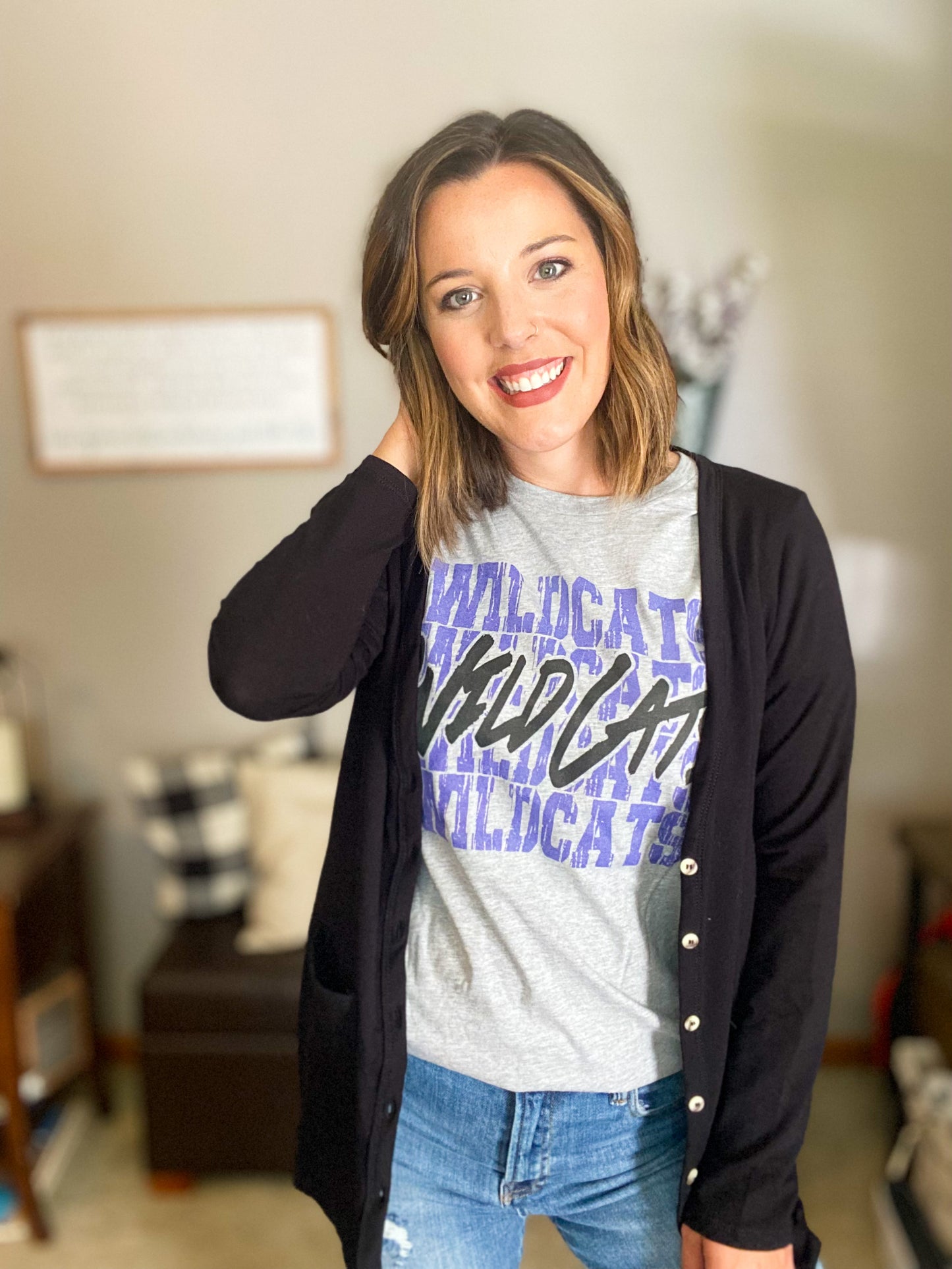 "Wildcats" Stacked Graphic Tee
