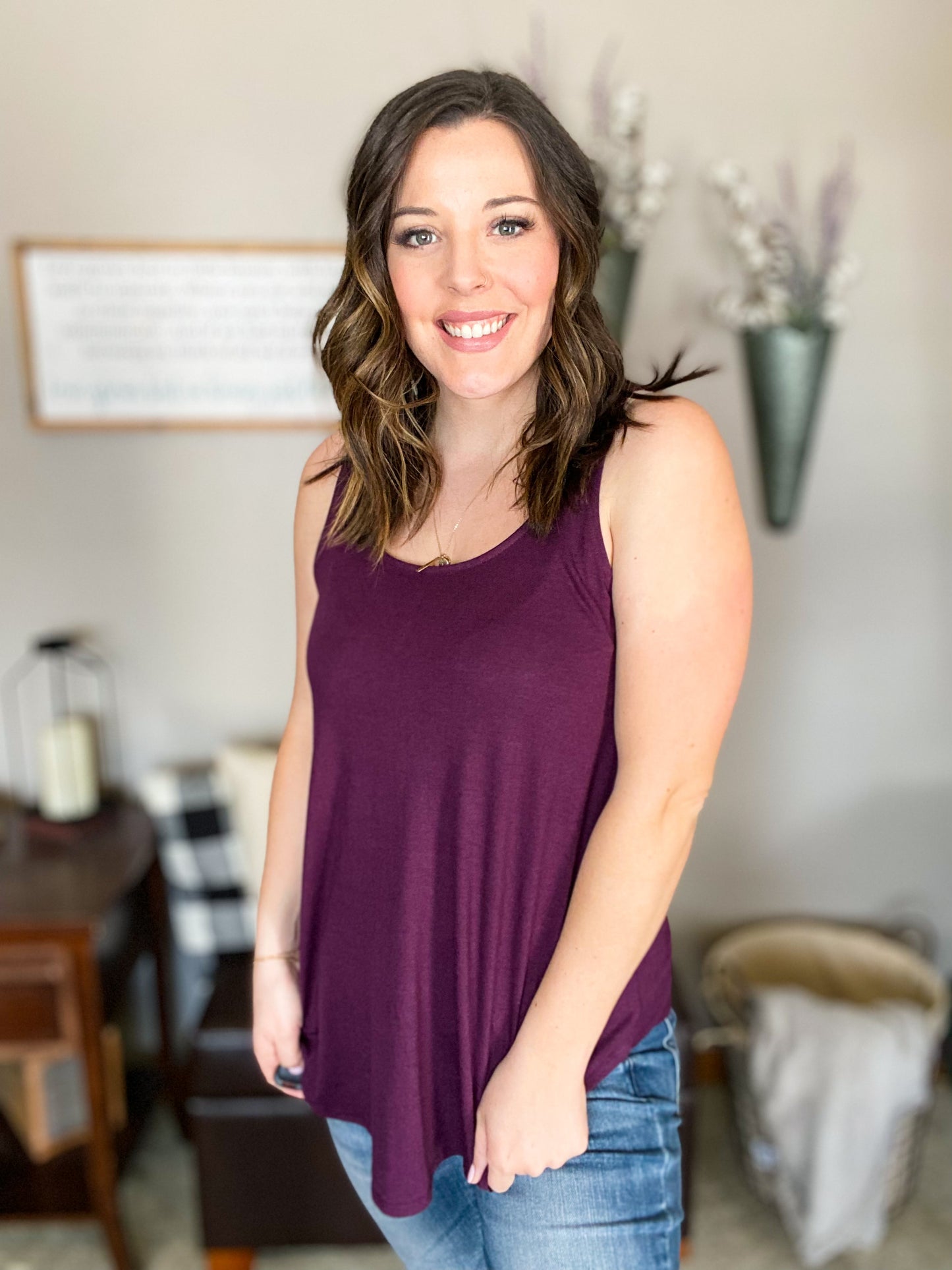 Round Hem Tank Top