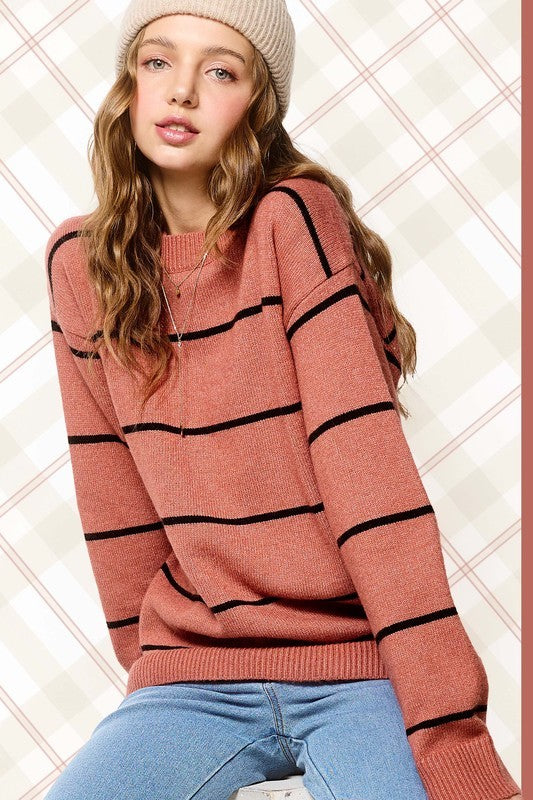 Loose Fit Striped Sweater