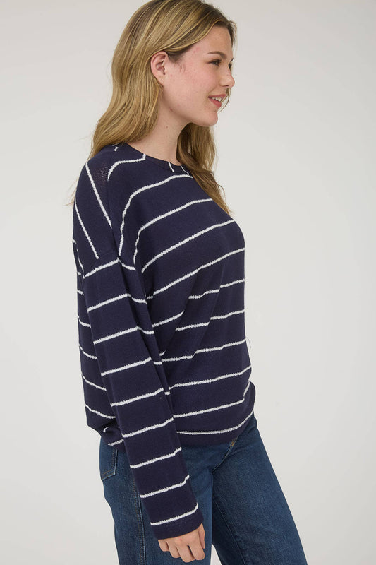 Stripe Long Sleeve Knit Top