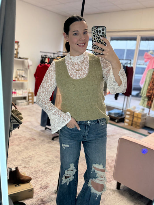 Sleeveless Knit Light Sweater