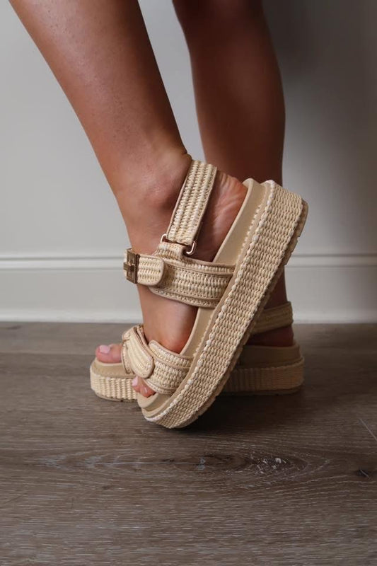 Bamboo Strap Platform Sandal