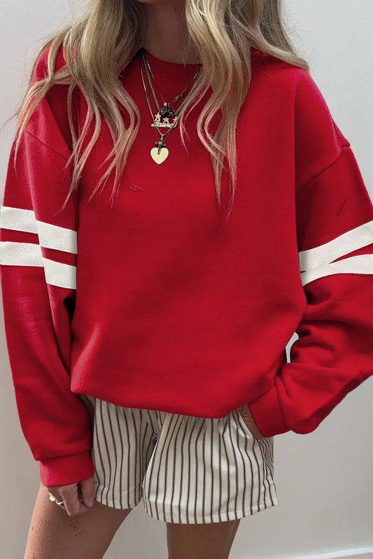 Varsity Striped Sweatshirt