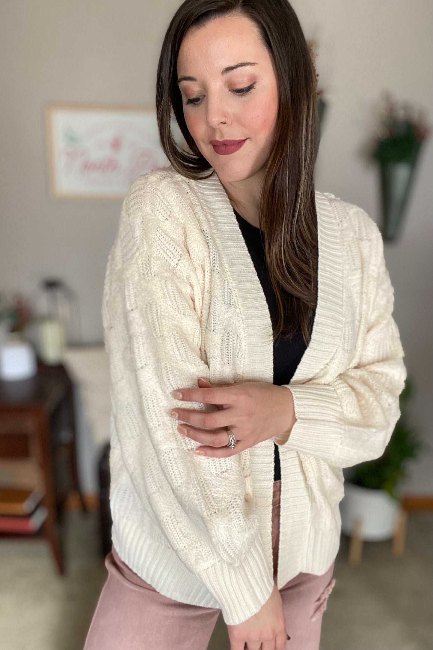 Chunky Cable Knit Cardigan