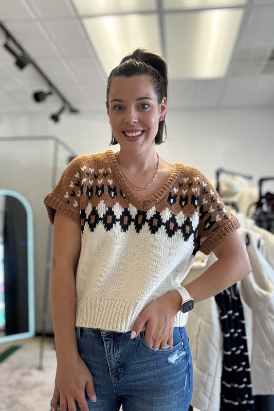 Fair Isle V-Neck Sweater