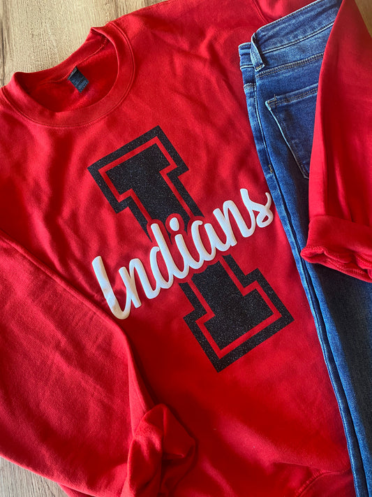 Glitter/Puff-Red-INDIANS