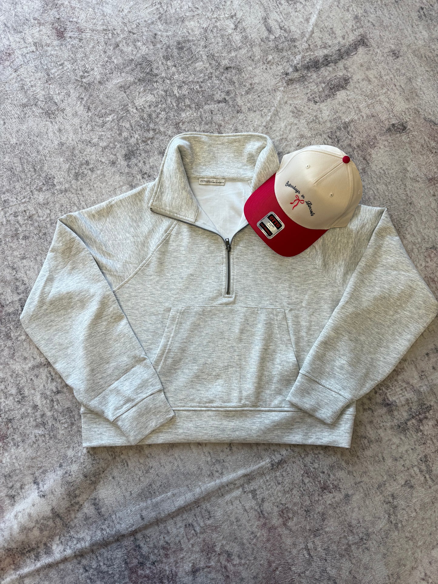 Heather Frost Scuba Zip Pullover