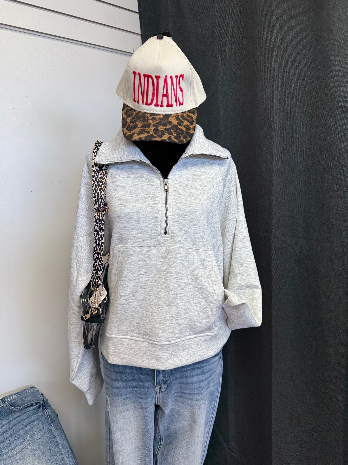 Heather Frost Scuba Zip Pullover