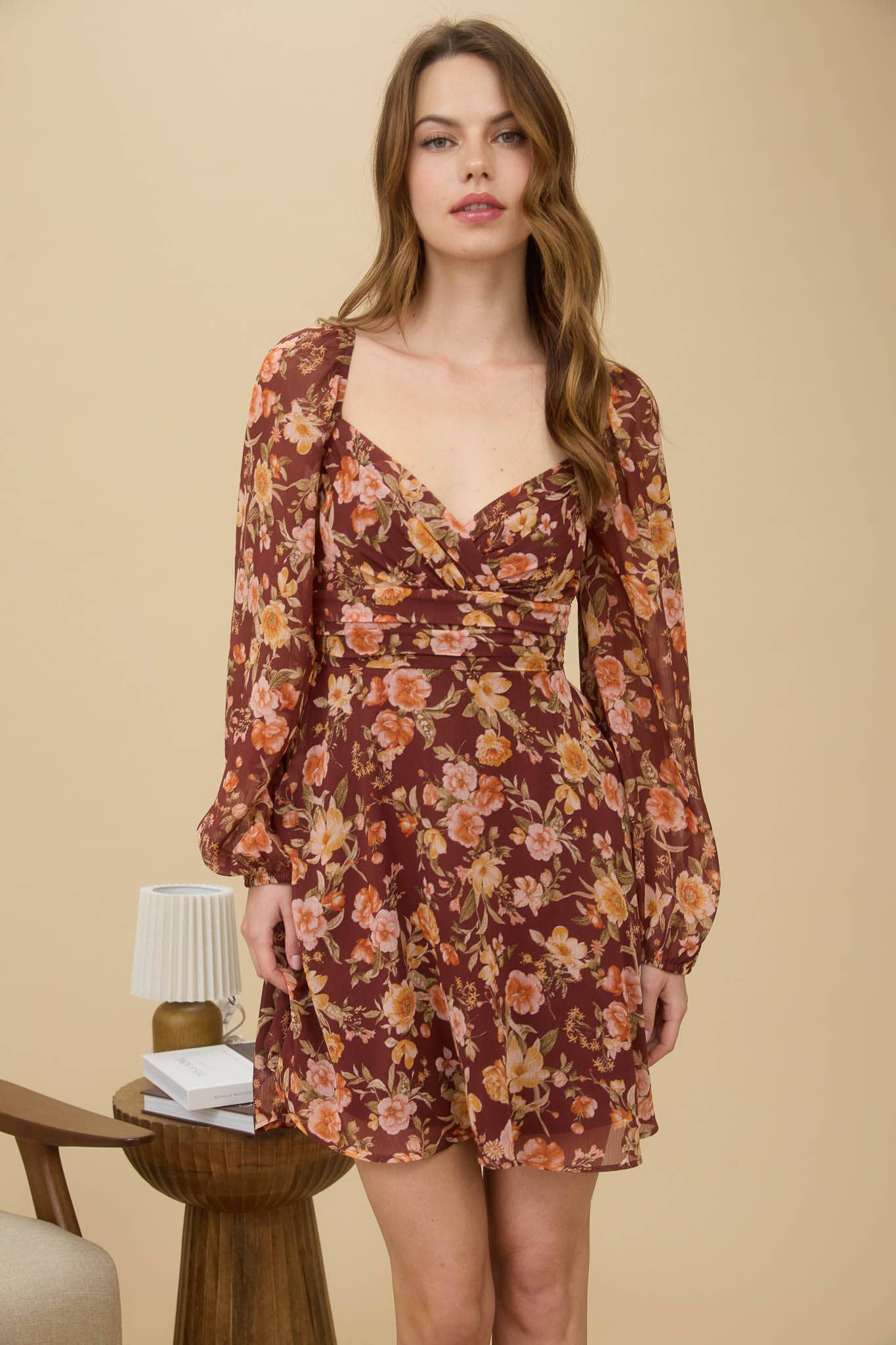 Floral Sweetheart Mini Dress