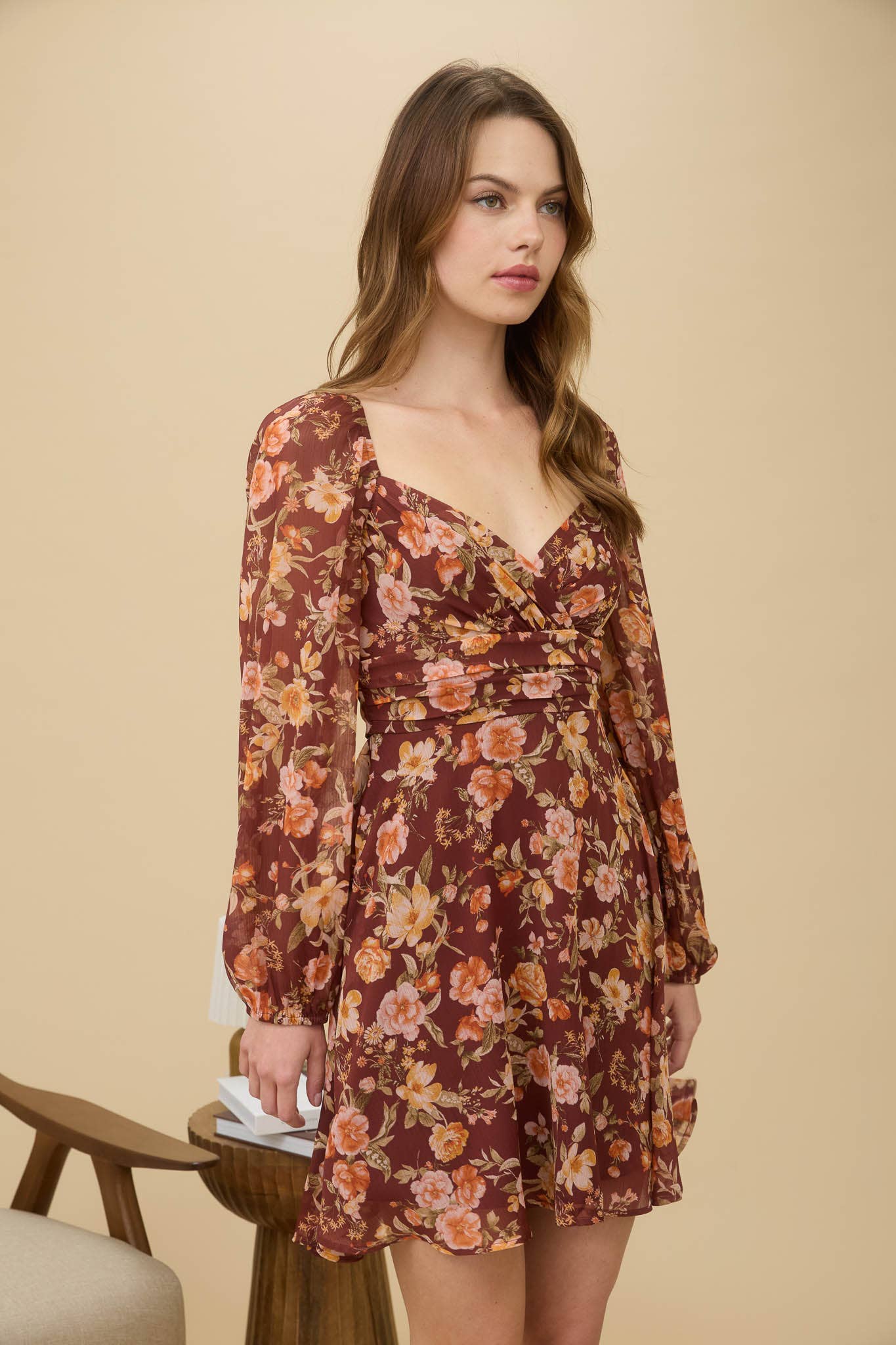 Floral Sweetheart Mini Dress